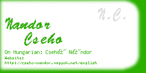 nandor cseho business card